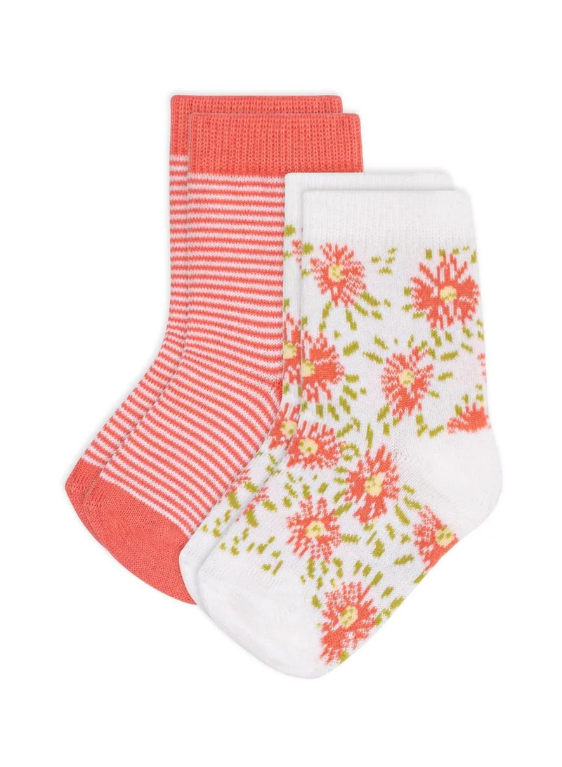 بيتي باتو Babies' floral-print cotton socks - 2-pack